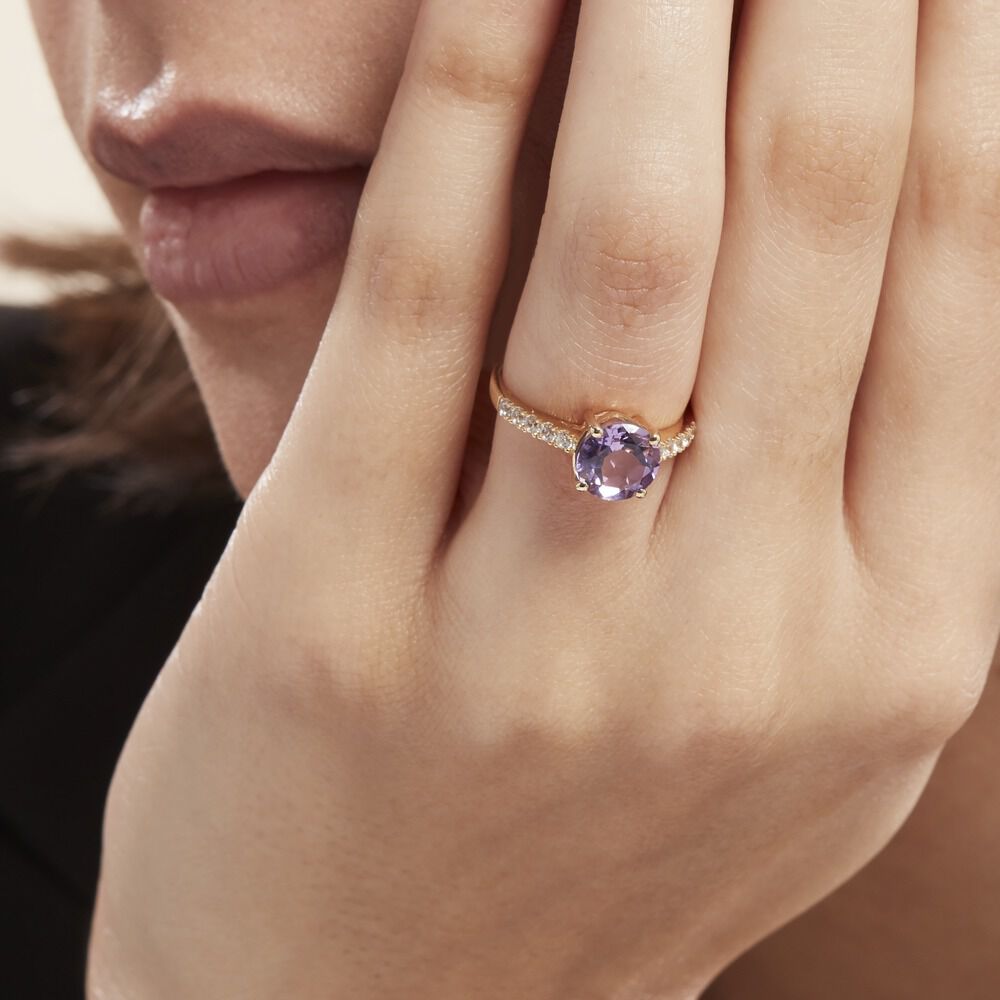Bague Or Jaune Terese Améthyste - Bagues pierres fines Femme | Marc Orian