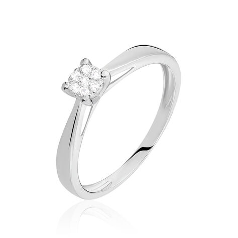 Bague Solitaire Grace Or Blanc Diamant - Bagues Solitaire Femme | Marc Orian