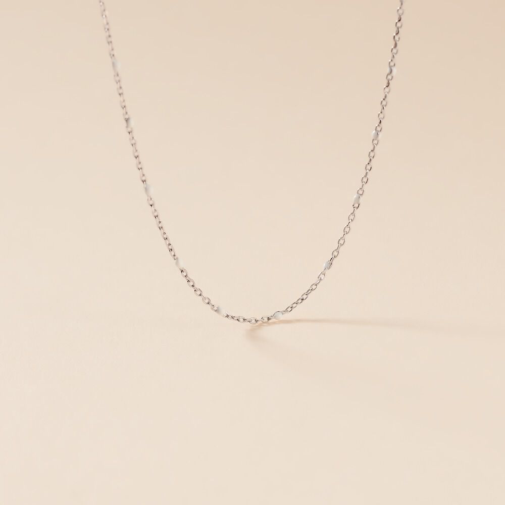 Collier Molly Argent Blanc - Colliers fantaisie Femme | Marc Orian
