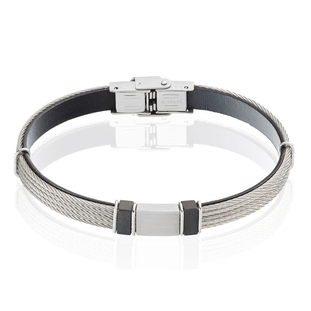 Bracelet Acier Blanc Joffrey - Bracelets cuir Homme | Marc Orian
