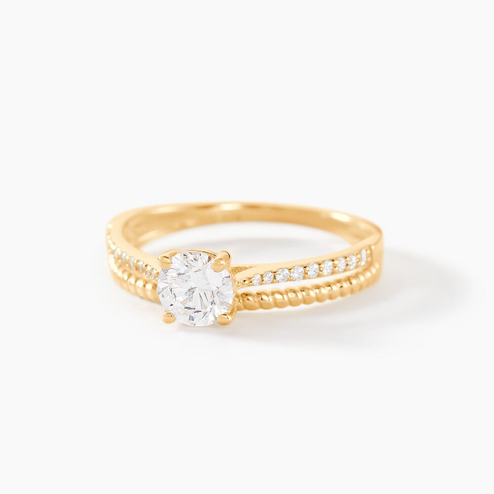 Bague Solitaire Rosemonde Or Jaune Oxyde De Zirconium - Solitaires Femme | Marc Orian