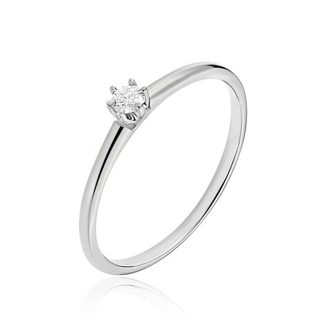 Bague Solitaire Liseline Or Blanc Diamant - Solitaires Femme | Marc Orian