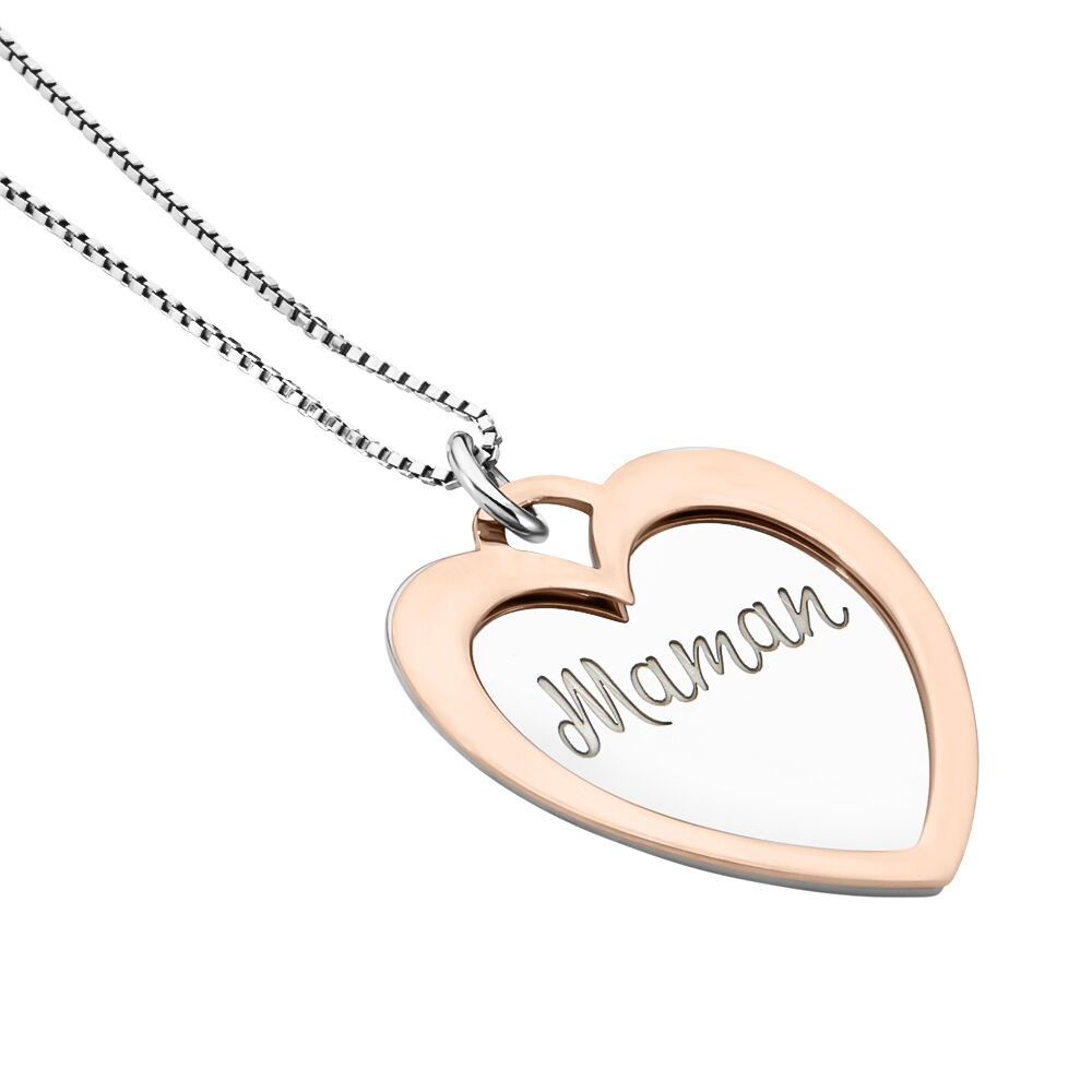 Collier Argent Bicolore Jiya - Colliers maman Femme | Marc Orian