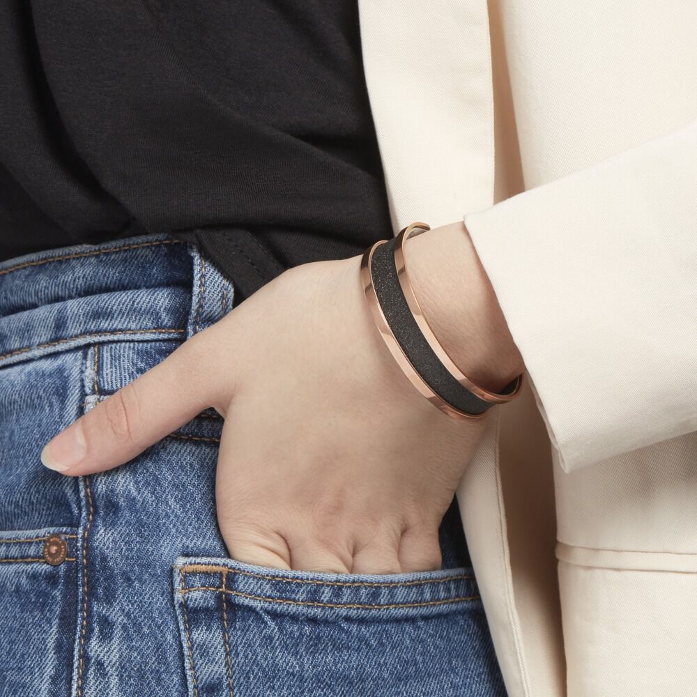 Bracelet Jonc Guila Acier Rose - Bracelets joncs Femme | Marc Orian