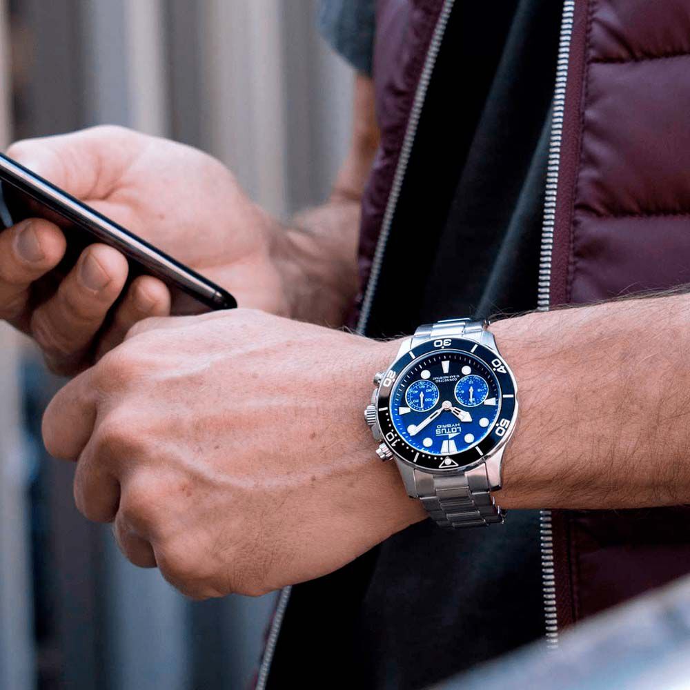 Montre Lotus Connected Bleu Et Noir - Montres connectées Homme | Marc Orian