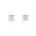 Boucles D'oreilles Puces 4 Griffes Or Jaune Diamant Synthetique - Puces Femme | Marc Orian