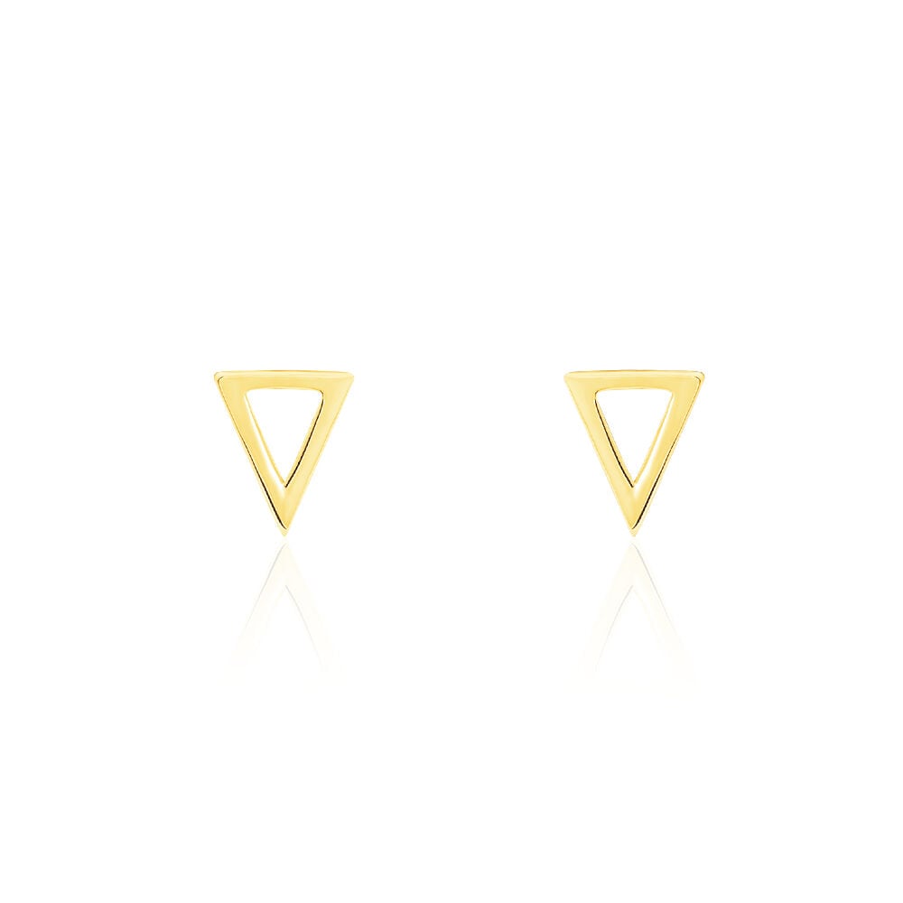 Boucles D'oreilles Puces Anne-berengere Triangle Or Jaune - Puces Femme | Marc Orian