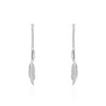 Boucles D'oreilles Pendantes Argent Blanc Irene - Pendantes Femme | Marc Orian