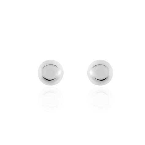 Boucles D'oreilles Puces Fidelia Boule Or Blanc - Puces Femme | Marc Orian
