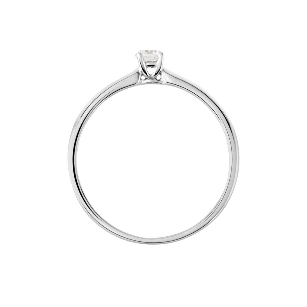 Bague Solitaire Flora Or Blanc Diamant - Solitaires Femme | Marc Orian