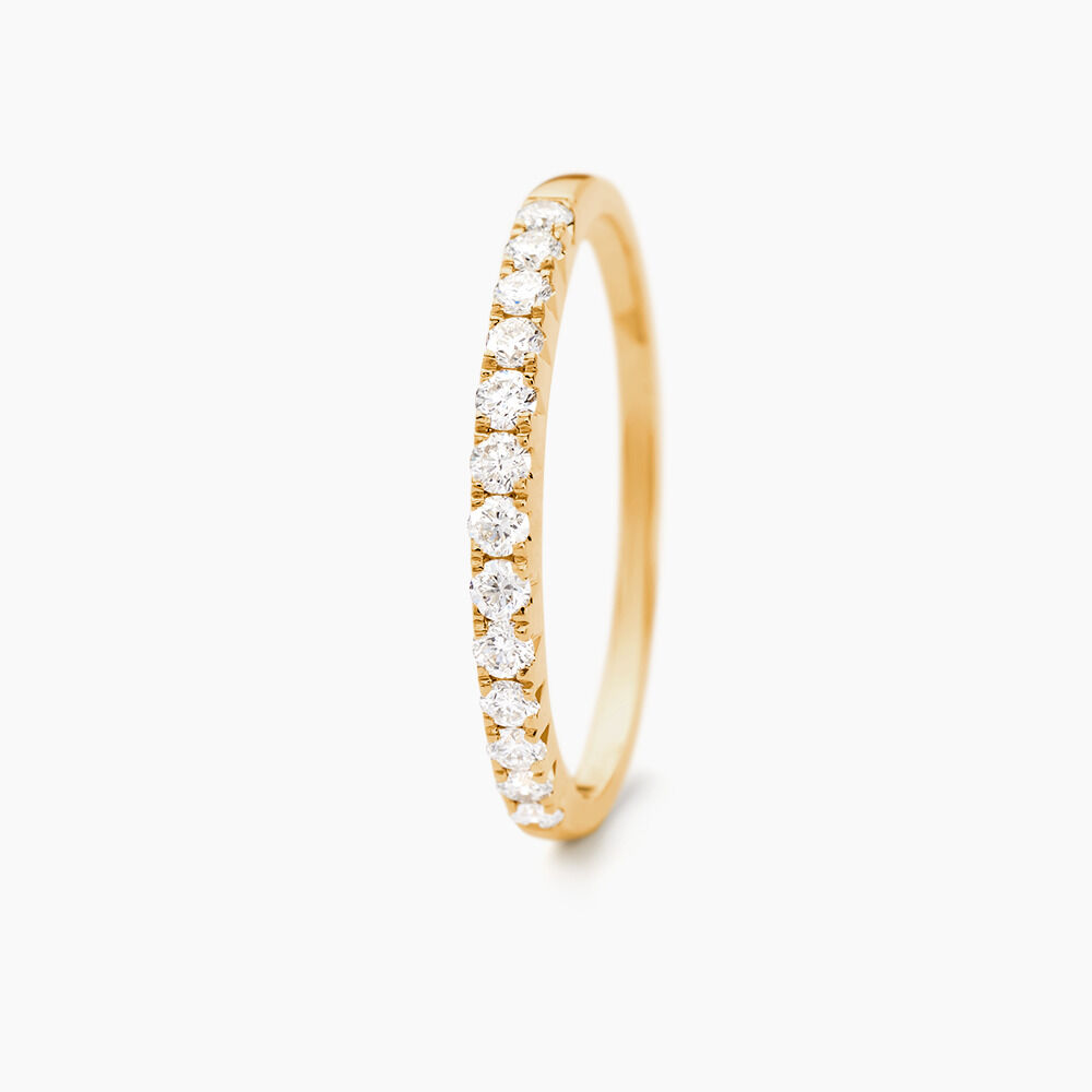 Alliance Pristina Or Jaune Diamant - Alliances avec pierres Femme | Marc Orian