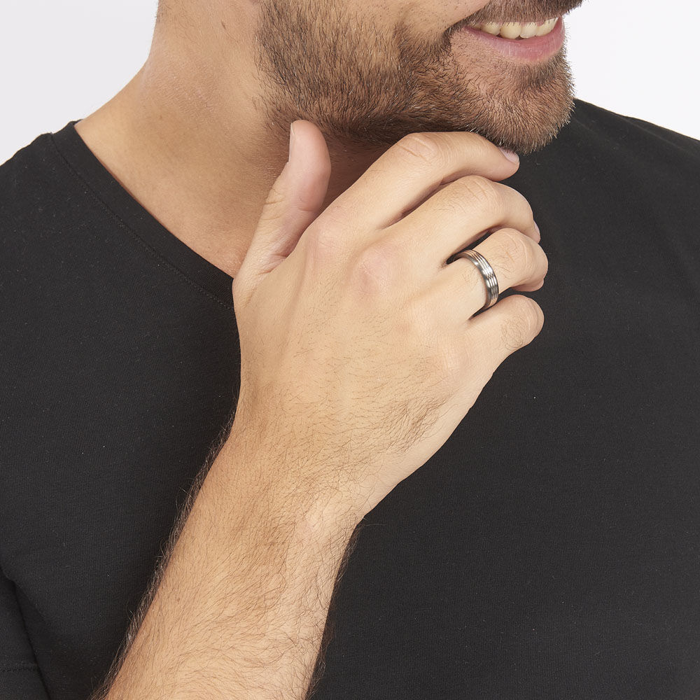 Bague Christell Acier Blanc - Bagues grosses Homme | Marc Orian
