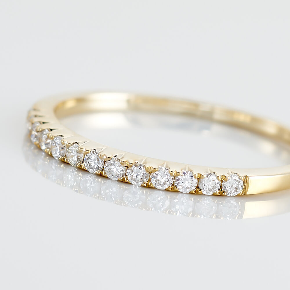Alliance Pristina Or Jaune Diamant - Alliances avec pierres Femme | Marc Orian