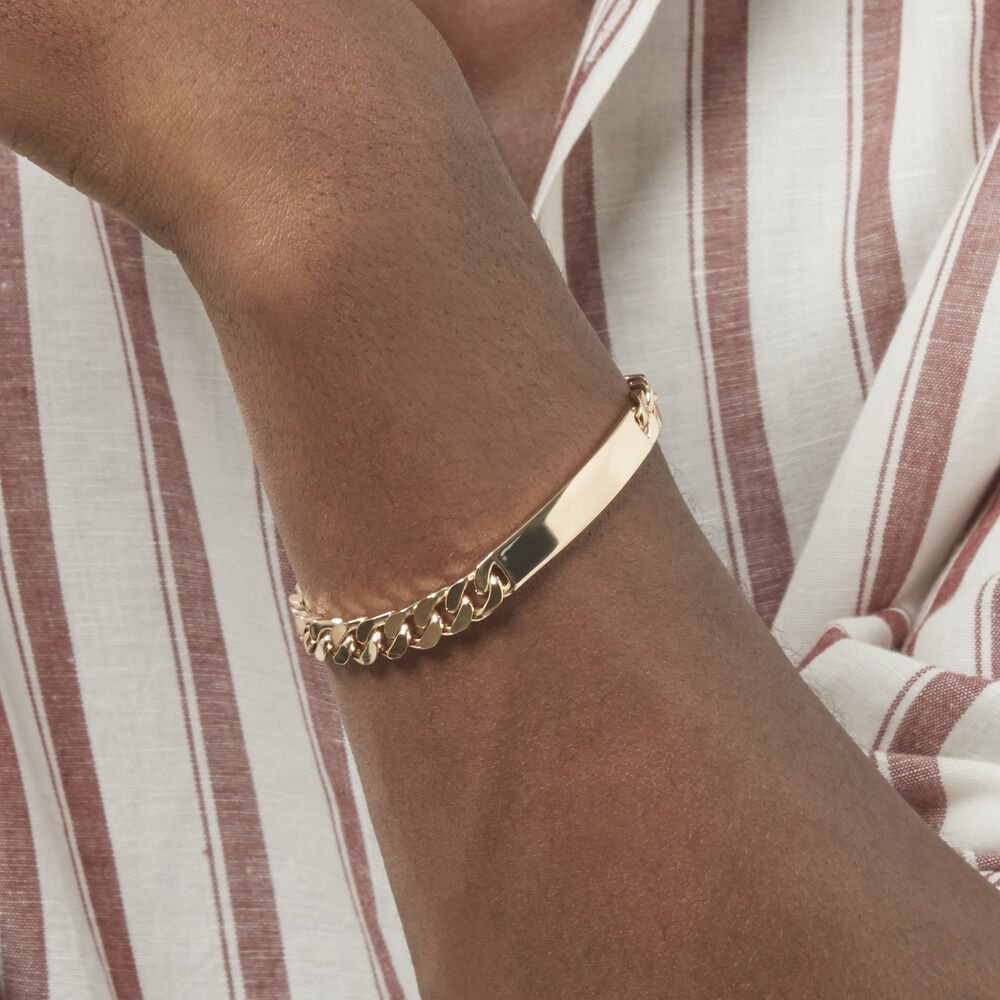 Bracelet Identité Clement Plaqué Or Jaune - Gourmettes Homme | Marc Orian