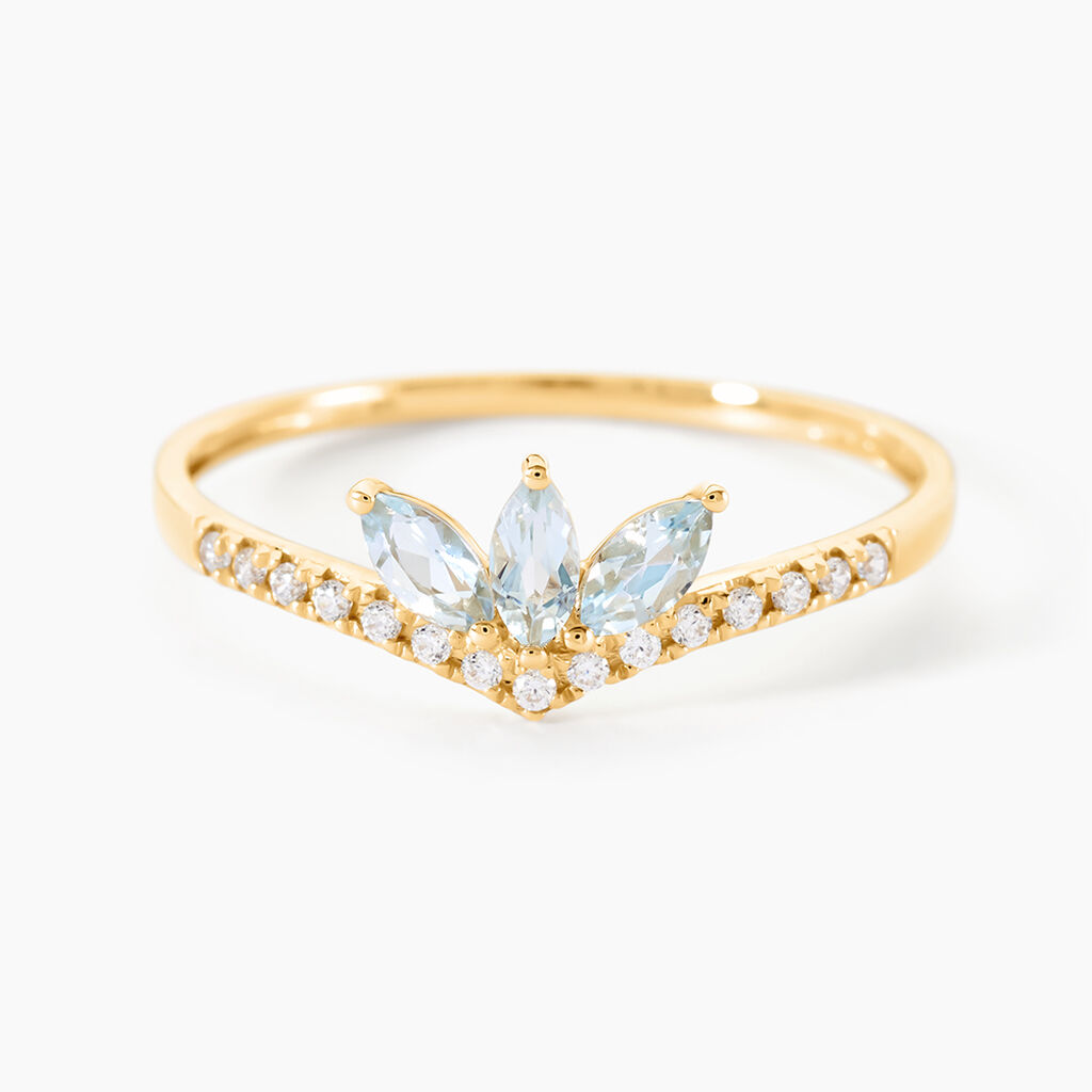 Bague Malamis Or Jaune Topaze Oxyde De Zirconium - Bagues pierres fines Femme | Marc Orian