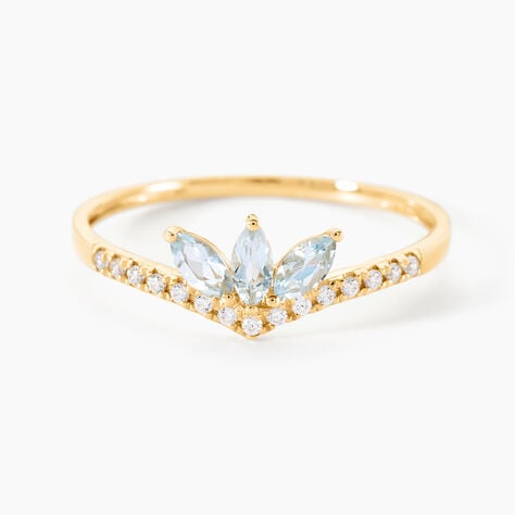 Bague Malamis Or Jaune Topaze Oxyde De Zirconium - Bagues pierres fines Femme | Marc Orian