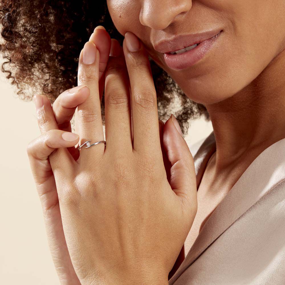 Bague Nolah Or Blanc Diamant - Parures de mariage Femme | Marc Orian
