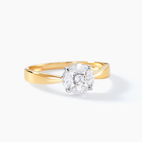 Bague Solitaire Maurena Or Jaune Oxyde De Zirconium - Solitaires Femme | Marc Orian