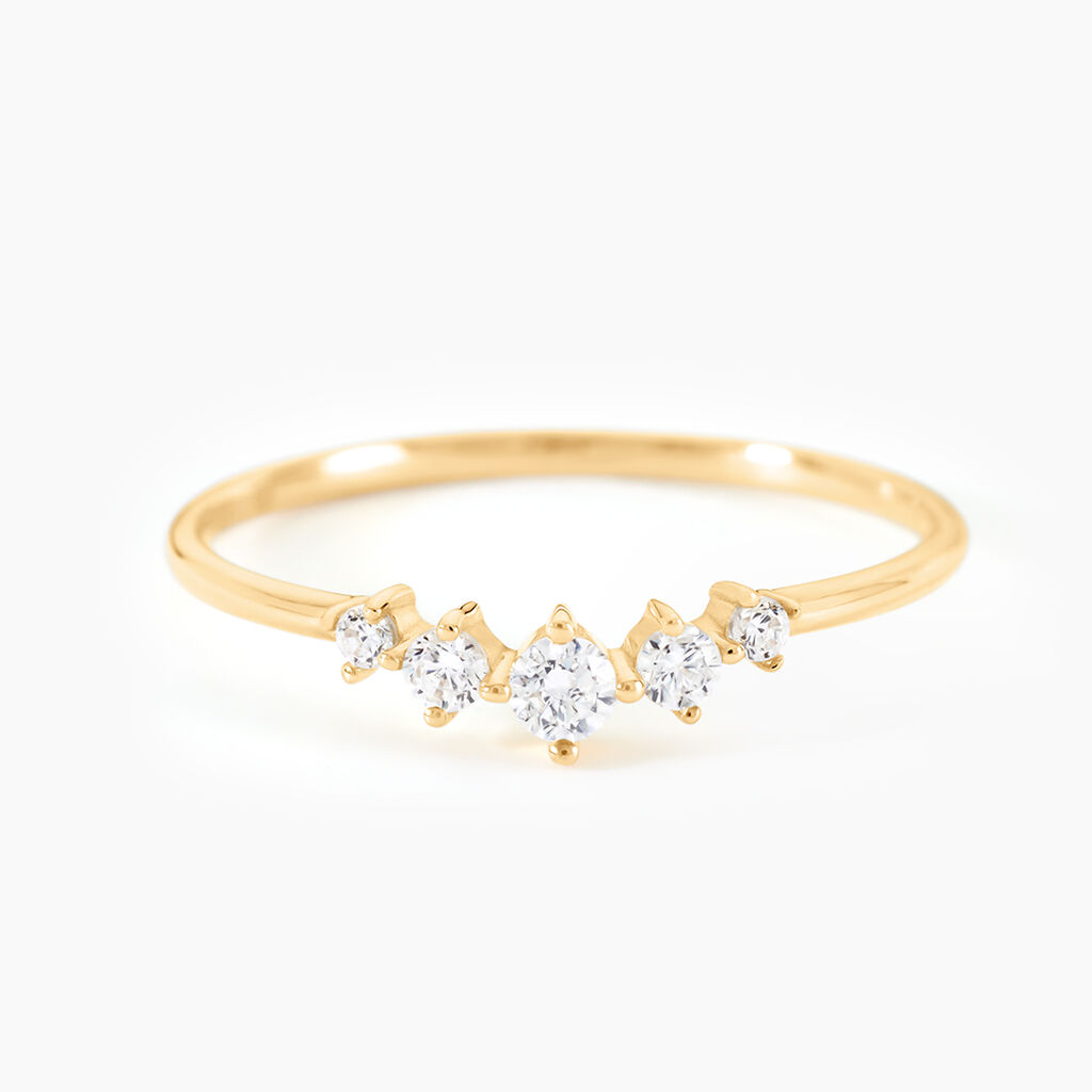 Bague Illumia Or Jaune Oxyde De Zirconium - Solitaires Femme | Marc Orian