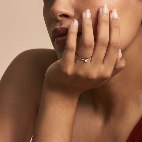 Bague Solitaire Servana Or Jaune Oxyde De Zirconium - Bagues Solitaire Femme | Marc Orian