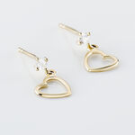 Boucles D'oreilles Pendantes Euria C&oelig;ur Or Jaune - Pendantes Femme | Marc Orian