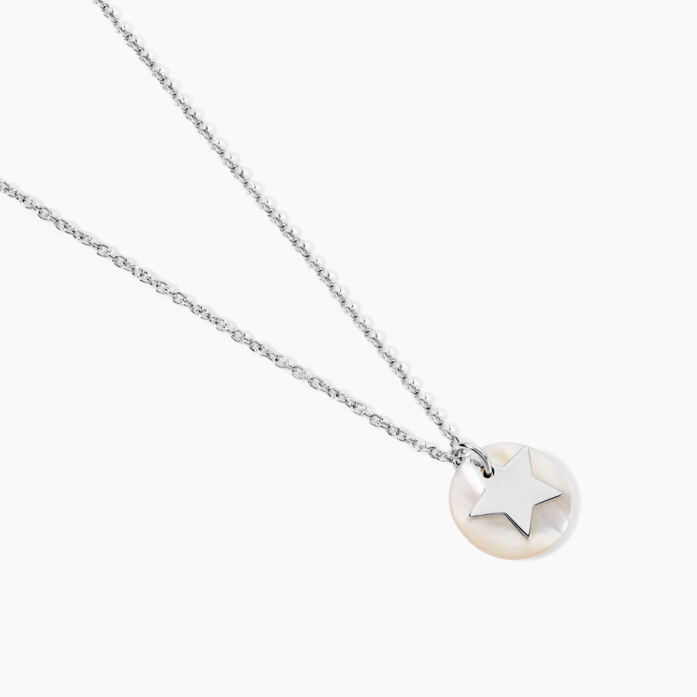 Collier Argent Blanc Pierine Nacre - Colliers ras du cou Femme | Marc Orian