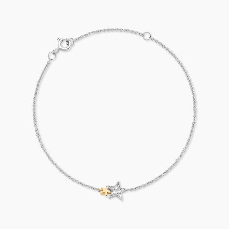 Bracelet Or Jaune Argent Blanc Oxyde De Zirconium - Bracelets cha&icirc;nes Femme | Marc Orian