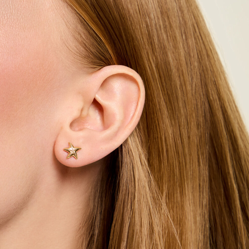 Boucles D'Oreilles Puces Alphonsine Argent Dor&eacute; A L'Or 750/1000 - Puces Femme | Marc Orian