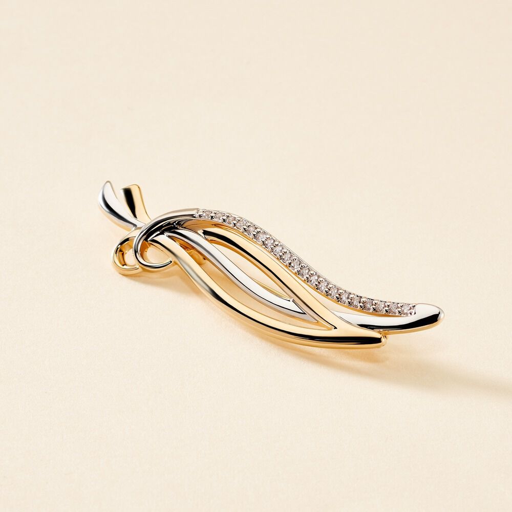 Broche Annaline Plaqué Or Jaune Oxyde De Zirconium - Broches Femme | Marc Orian