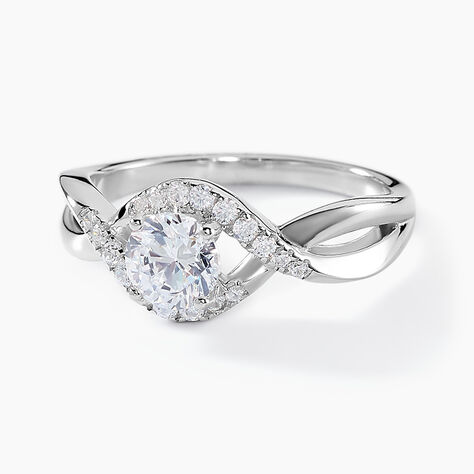 Bague Amarissa Argent Blanc Oxyde De Zirconium - Solitaires Femme | Marc Orian