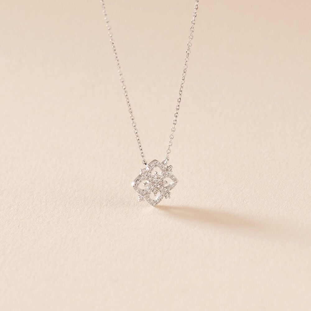 Collier Vasya Or Blanc Diamant - Colliers avec pierres Femme | Marc Orian