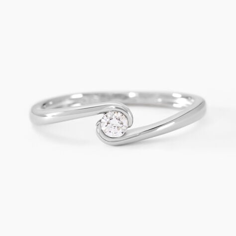 Bague Dulce Argent Blanc Diamant Synth&eacute;tique - Solitaires Femme | Marc Orian