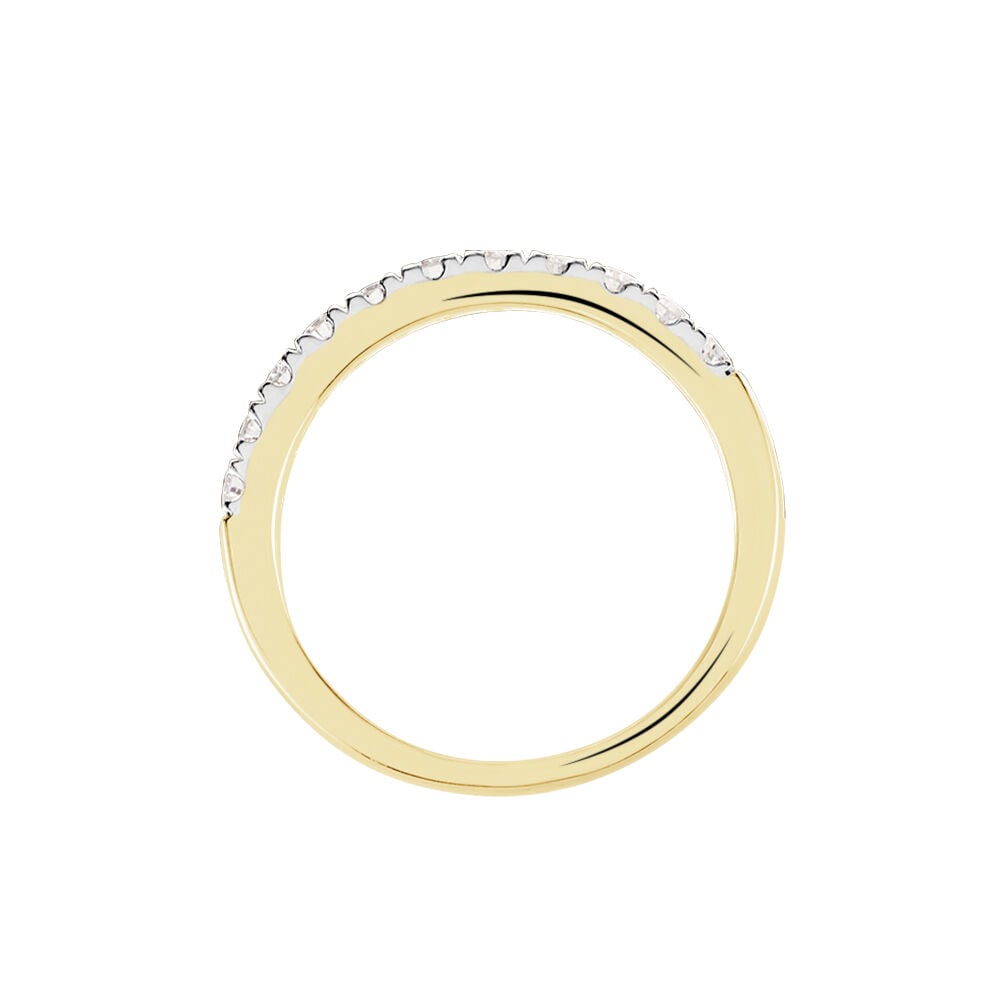 Demi Alliance Pristina Ld Or Jaune Diamant Synthetique - Bagues avec pierre Femme | Marc Orian