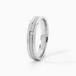 Alliance Juni Or Blanc Diamant - Alliances duo Unisex | Marc Orian