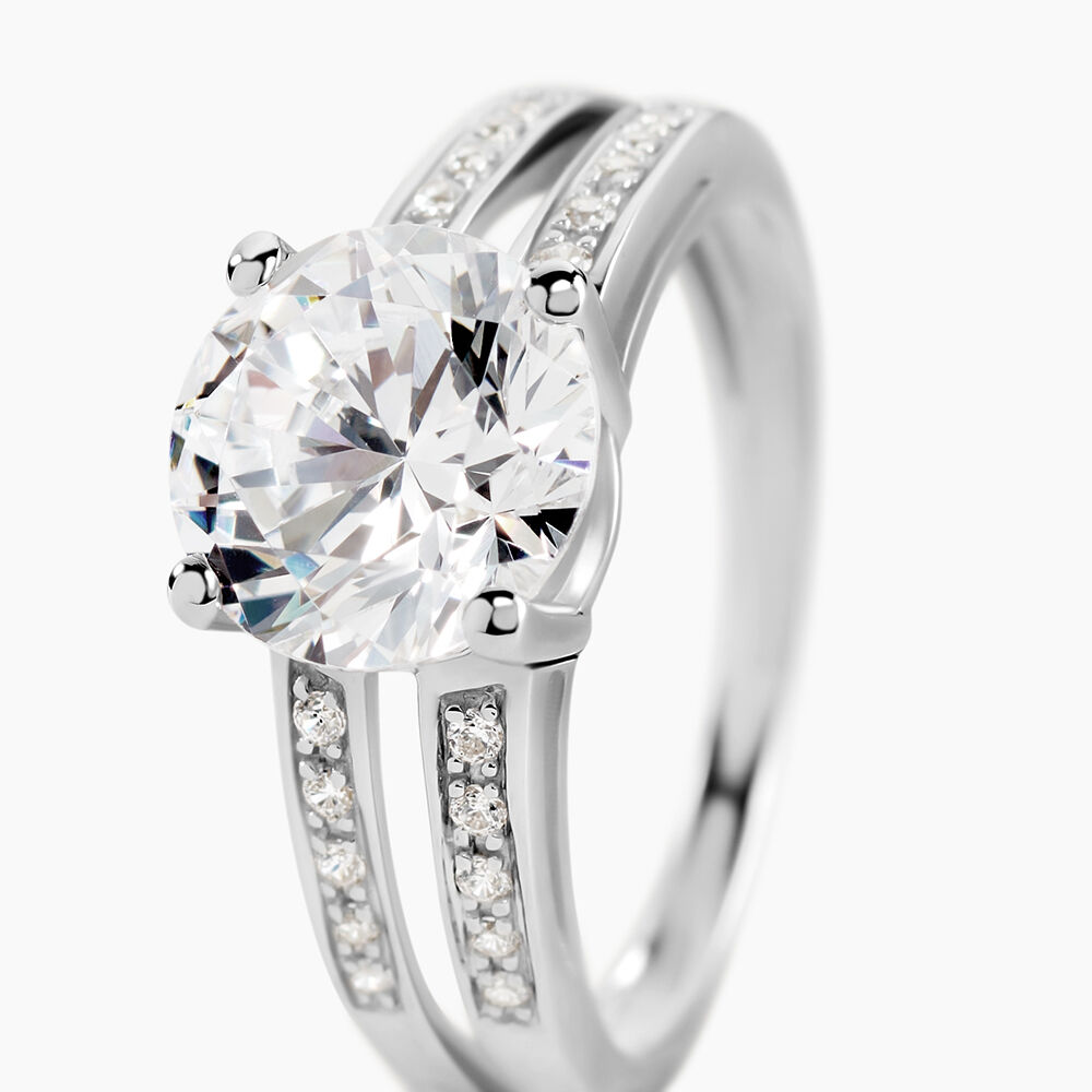 Solitaire Or Blanc Oxyde De Zirconium - Solitaires Femme | Marc Orian