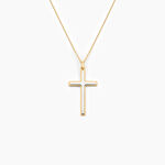 Pendentif Casey Croix Or Bicolore - Pendentifs Famille | Marc Orian