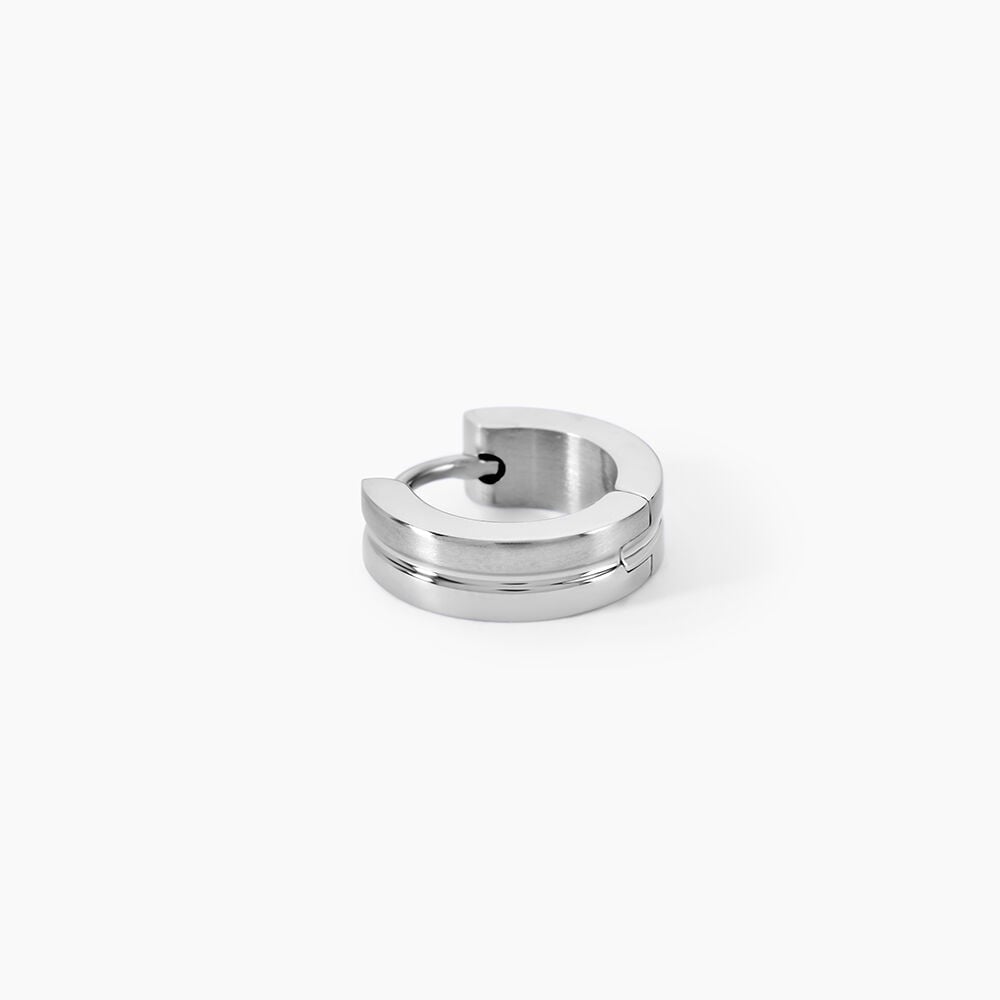Créole Unitaire Odo Acier Argenté - Piercings d'oreilles Homme | Marc Orian