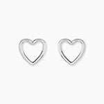 Boucles D'Oreilles Puces Folant Argent Blanc - Puces Femme | Marc Orian
