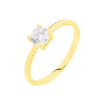Bague Solitaire Renate Or Jaune Oxyde De Zirconium - Solitaires Femme | Marc Orian