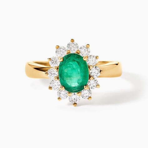Bague Vladimir Or Jaune Emeraude Diamants - Bagues vintage Femme | Marc Orian