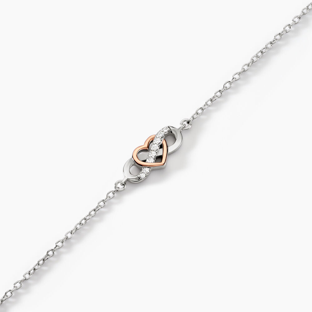 Bracelet Amuri Argent Bicolore Oxyde De Zirconium - Bracelets chaînes Femme | Marc Orian