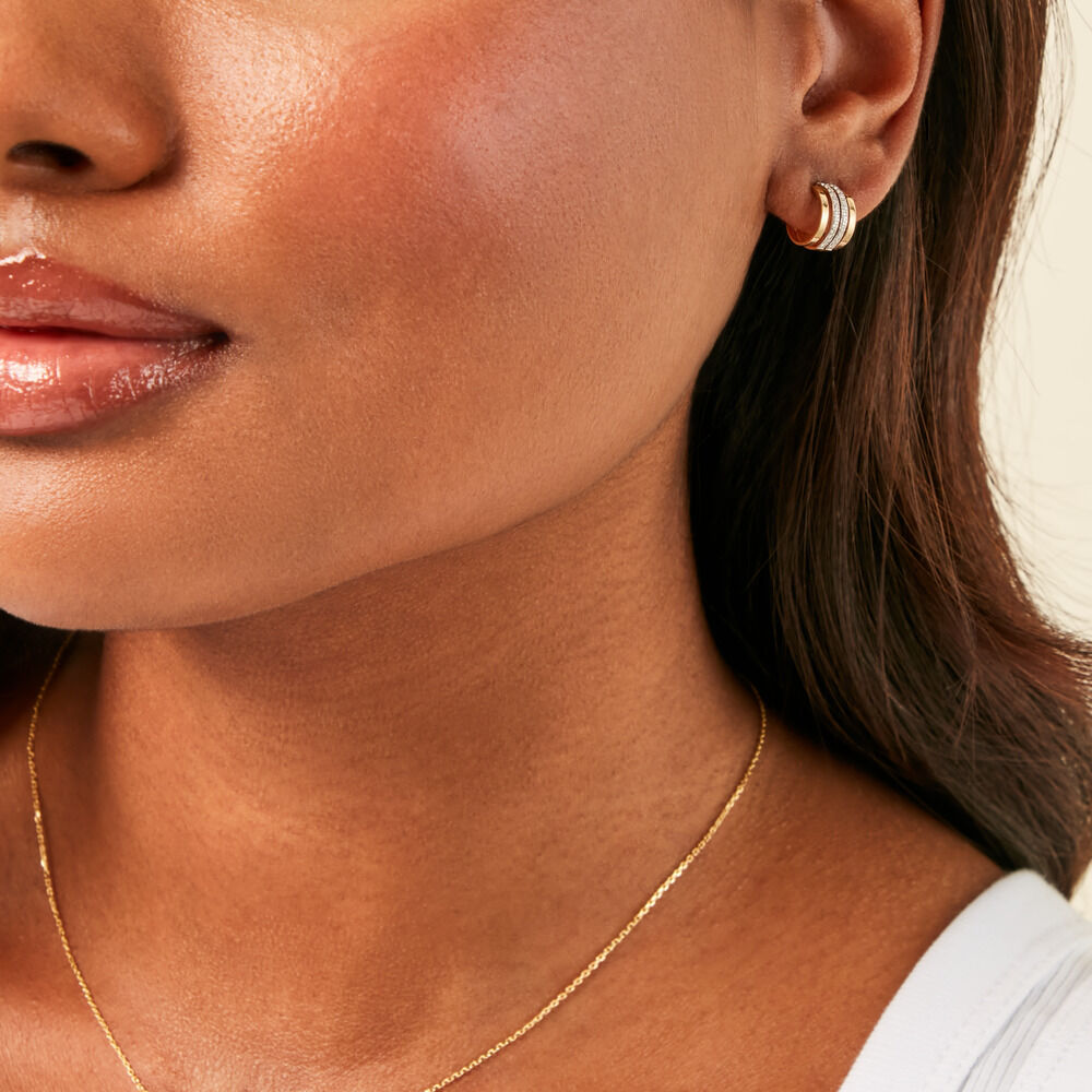 Créoles Jibril Or Jaune Diamant - Créoles Femme | Marc Orian