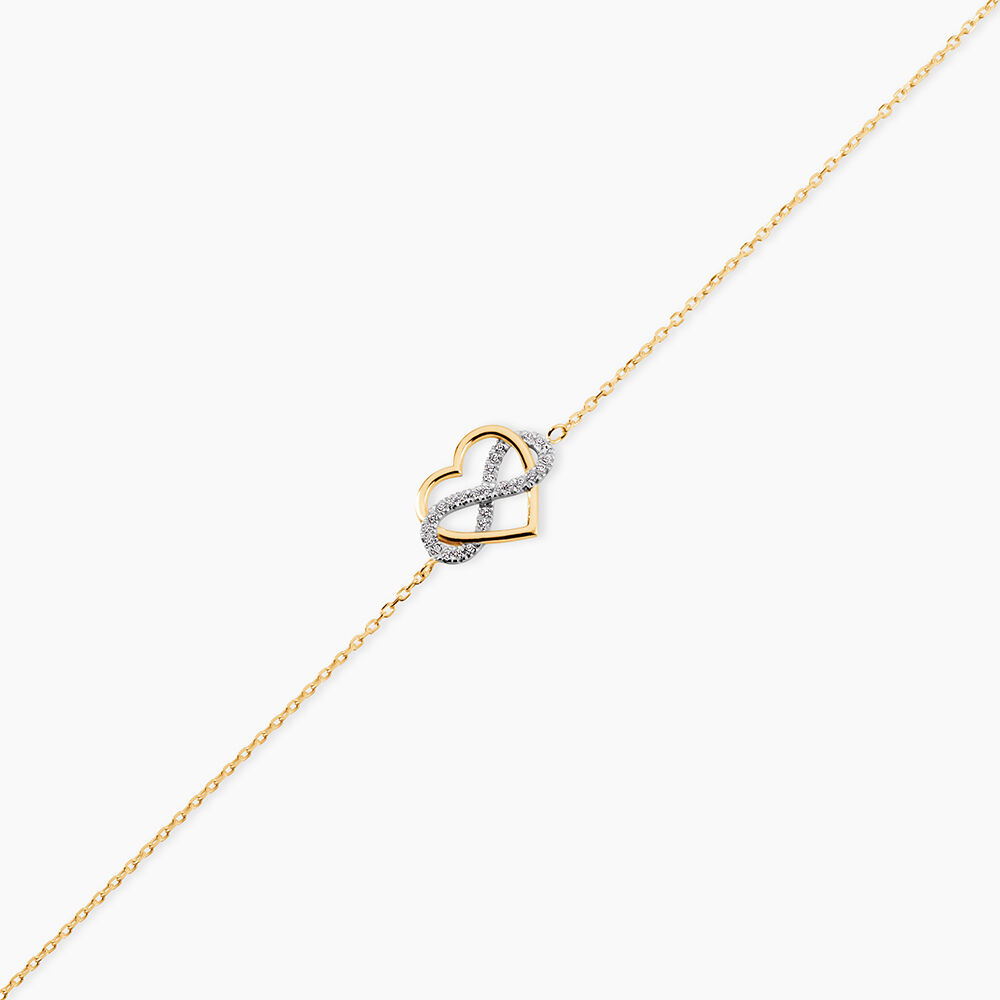 Bracelet Lachina Or Bicolore Oxyde De Zirconium - Bracelets cha&icirc;nes Femme | Marc Orian