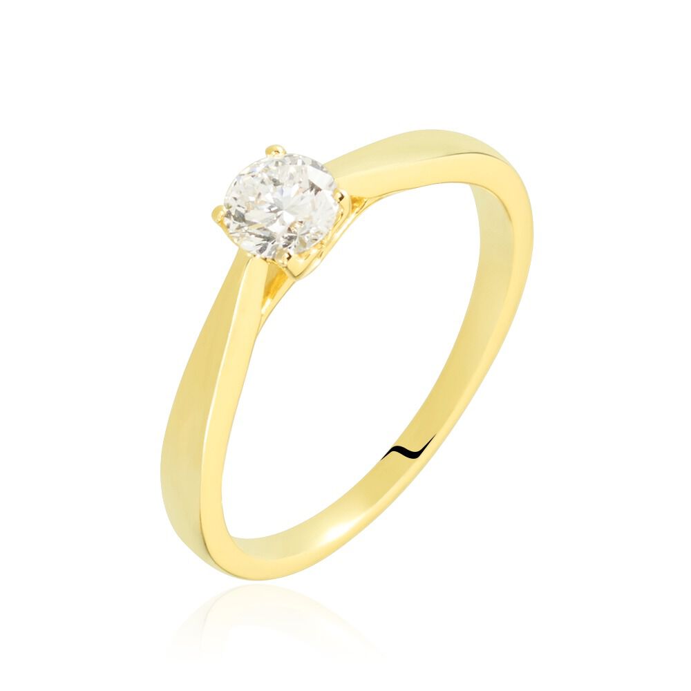 Bague Solitaire Vicoeuria Or Jaune Diamant Synthétique - Solitaires Femme | Marc Orian