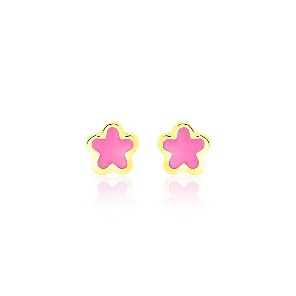 Boucles D'oreilles Puces Damia Fleur Or Jaune Nacre - Puces Enfant | Marc Orian