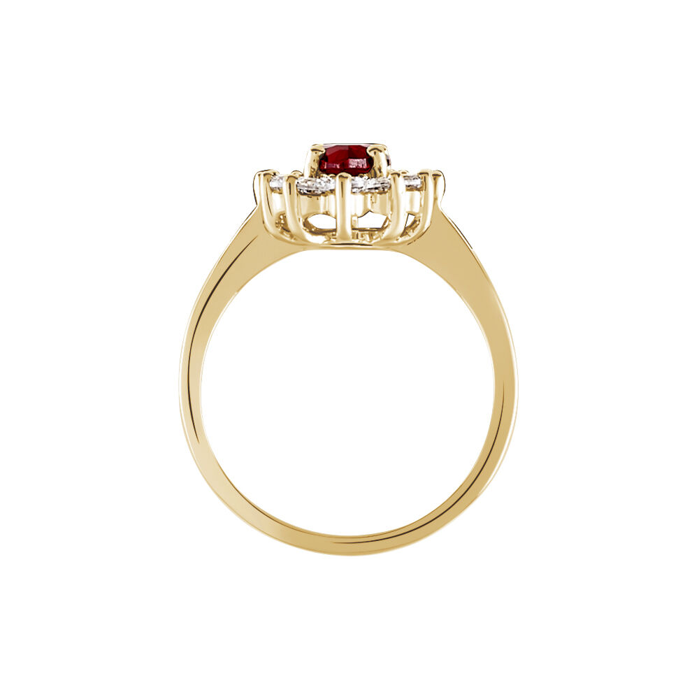 Bague Lisea Plaqué Or Jaune Verre Et Oxyde De Zirconium - Bagues de promesse Femme | Marc Orian