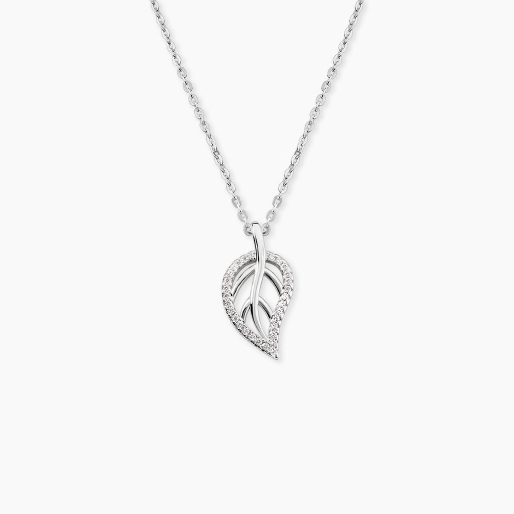 Collier Filae Argent Blanc Oxyde De Zirconium - Colliers avec pierres Femme | Marc Orian