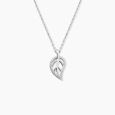 Collier Filae Argent Blanc Oxyde De Zirconium - Colliers avec pierres Femme | Marc Orian