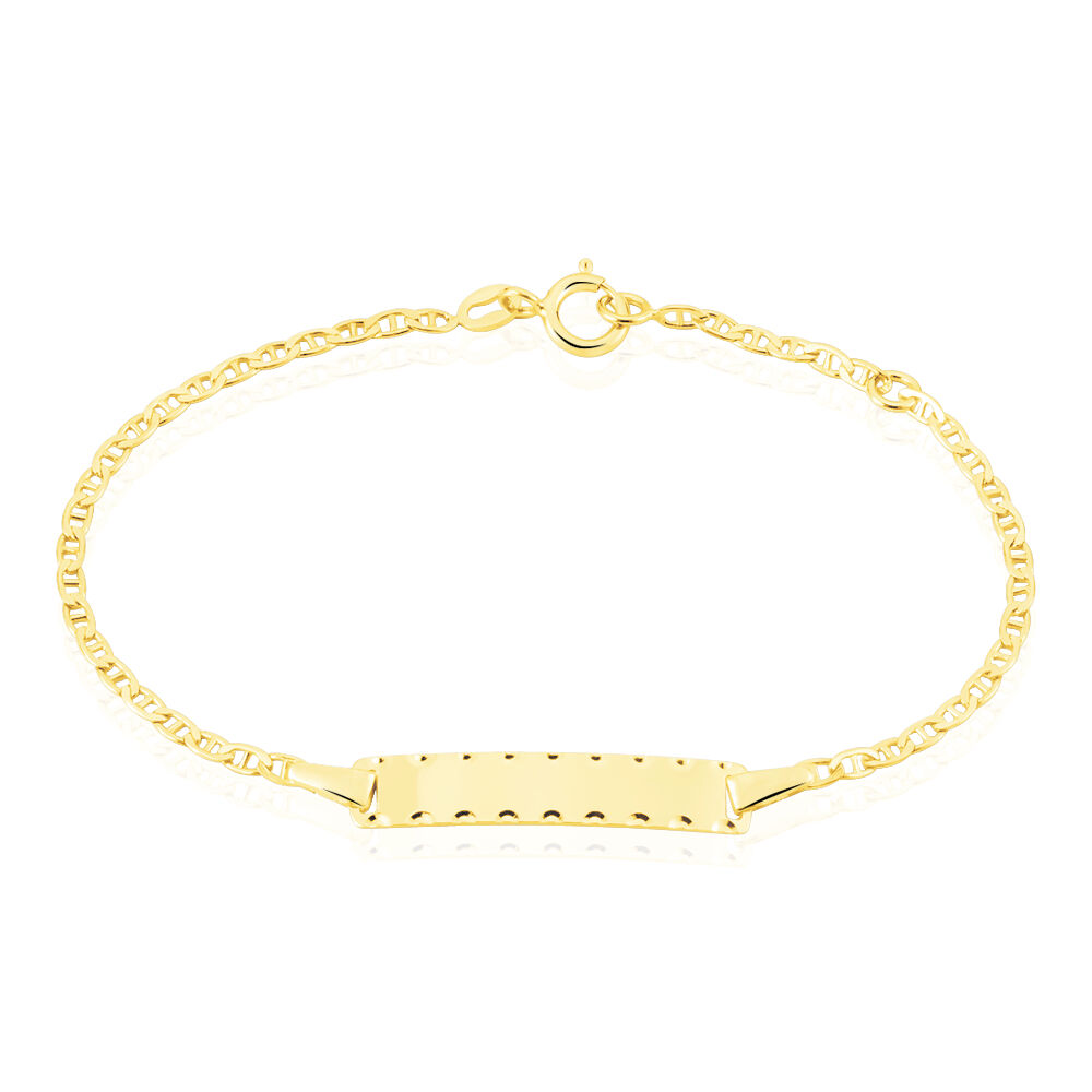 Bracelet Identité Esta Maille Forçat Or Jaune - Gourmettes Enfant | Marc Orian