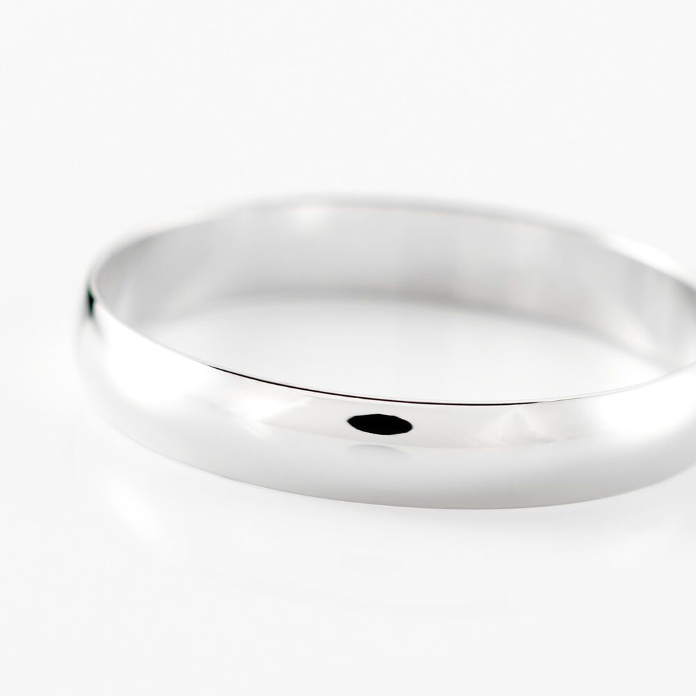 Alliance Meredithe Demi Jonc Classique Or Blanc - Alliances duo Famille | Marc Orian